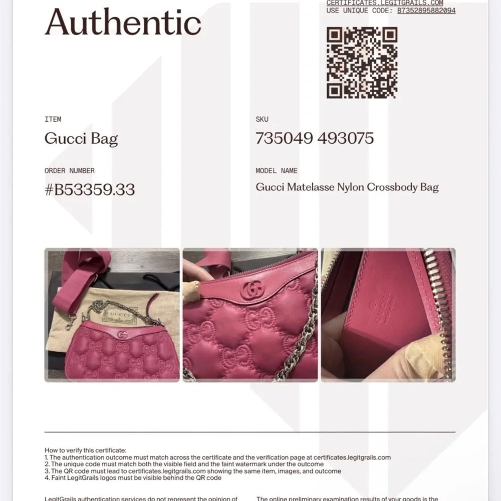 Gucci Matelasse Pink Quilted Crossbody Bag retail $3500 - Picture 16 of 16